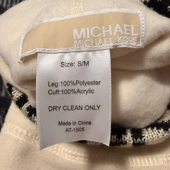 Michael Kors Cream and Black Boot Socks - Picture 2 of 2